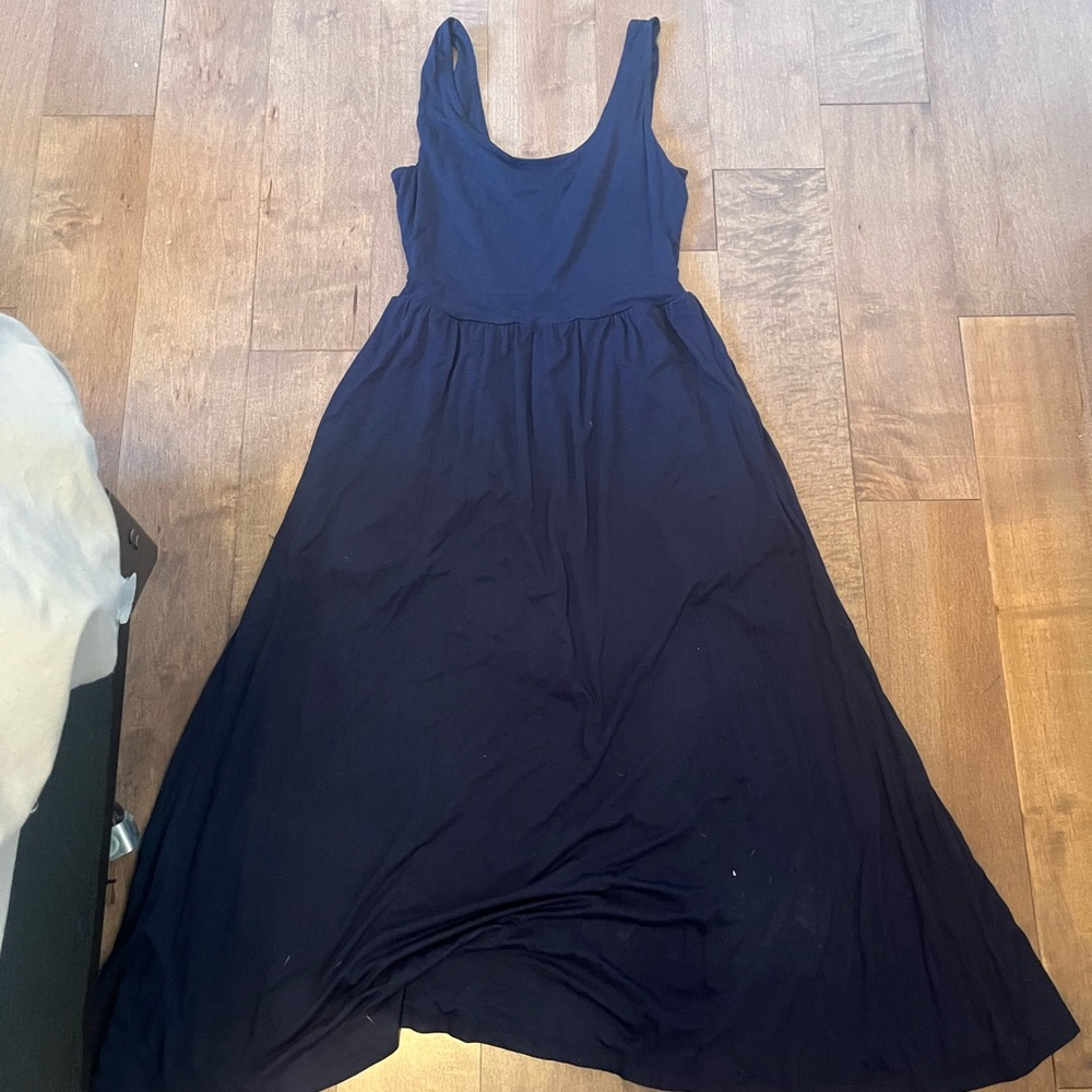 Elegant Navy Blue Maxi Dress
